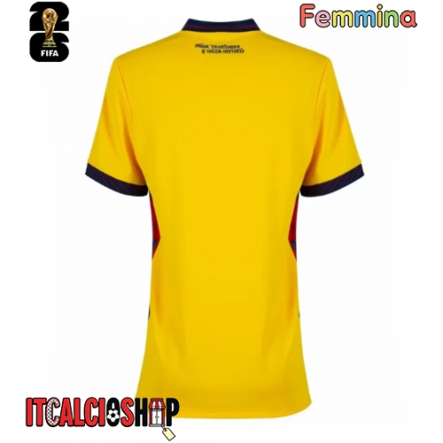 Ecuador Prima Maglia Femmina Mondiali 2026 Manica Corta